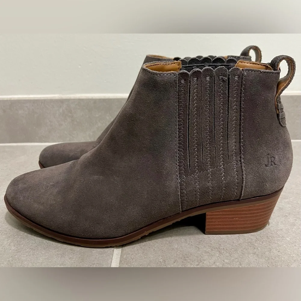 Jack Rogers Women’s Charcoal Suede Ankle Booties - Picture 1 of 9